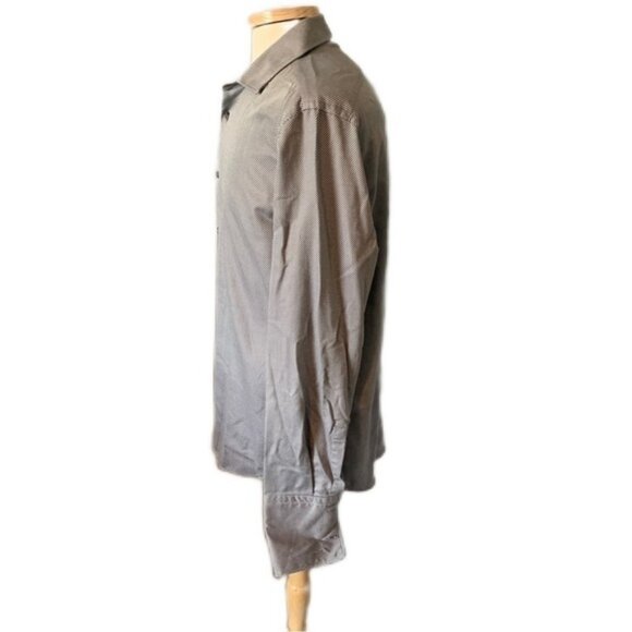 Hugo Boss 17 x 38 Gray Striped Dress Shirt French Cuffs - Picture 2 of 4